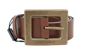 Dolce & Gabbana Brown Leather Sicilian Western Belt