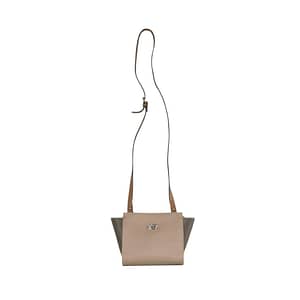 La Martina Pink/Taupe Shoulder Bag with a Long Strap