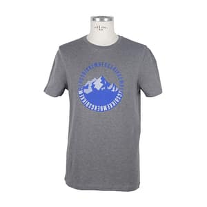 Bikkembergs Grey Cotton Print T-shirt