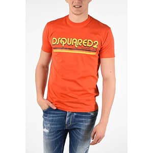 Dsquared2 Orange Cotton Print T-shirt