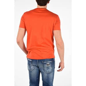 Orange Cotton Print T-shirt