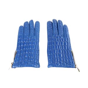 Cavalli Class Blue Cqz.003 Lamb Leather Gloves