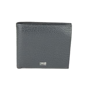 Cavalli Class Antracite & Black Calf Leather Wallet