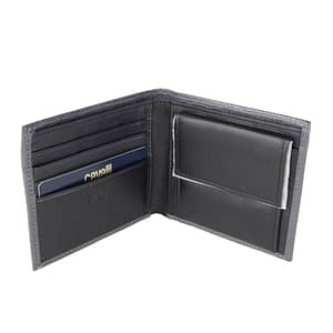 Antracite & Black Calf Leather Wallet