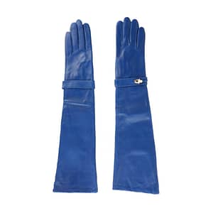 Cavalli Class Blue Cqz.007 Lamb Leather Gloves