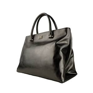 Lucid Black Calf Leather Handbag