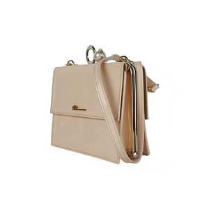 Nude Leather Small Shoulder Bag