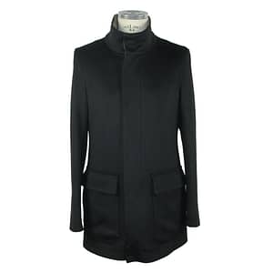 Loro Piana Tessuto Black Wool Jacket Coat