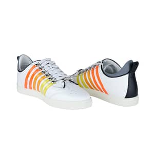 White Calf Leather Low Sneakers