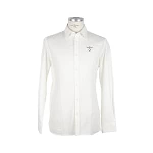 Aeronautica Militare White Cotton Long Sleeve Shirt