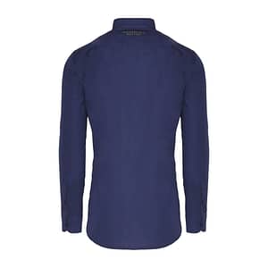 Blue Cotton Long Sleeve Slim Fit Shirt