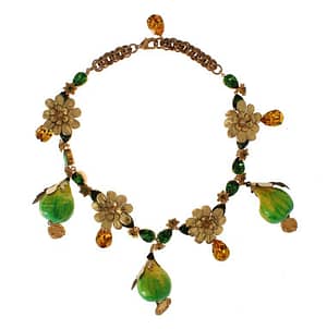 Dolce & Gabbana FIG Fruit Sicily Crystal Necklace