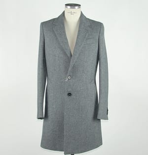 Loro Piana Tessuto Grey Wool Jacket Coat