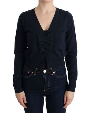 MARGHI LO' Blue Wool Blouse Sweater