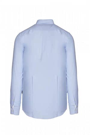 Light Blue Cotton Long Sleeve Logo Shirt