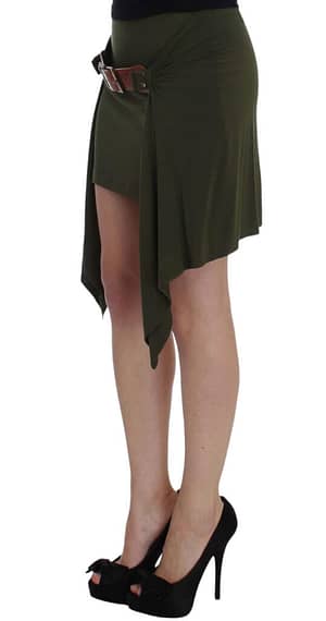 Green Mini Pencil Stretch Skirt