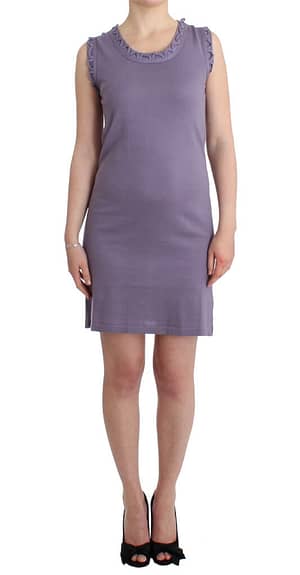 John Galliano Purple cotton jersey dress