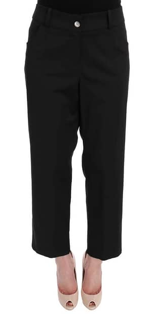 BENCIVENGA Black Wool Capri Dress Pants