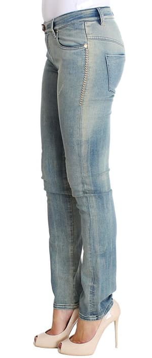 Blue Wash Cotton Stretch Skinny Slim Tight Fit Jeans