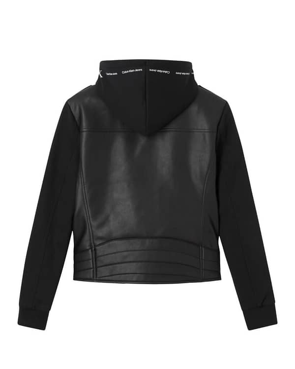 Calvin klein jeans giacca faux leather jacket j30j319686