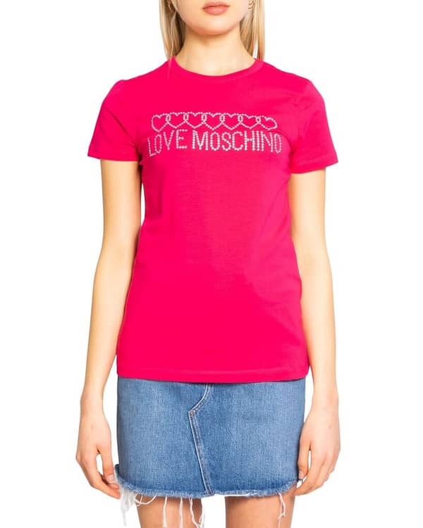 Love moschino love moschino t-shirt logo brillantini