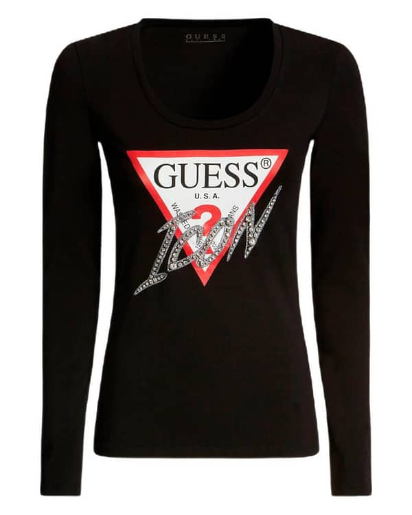 Guess guess t-shirt ls cn icon tee