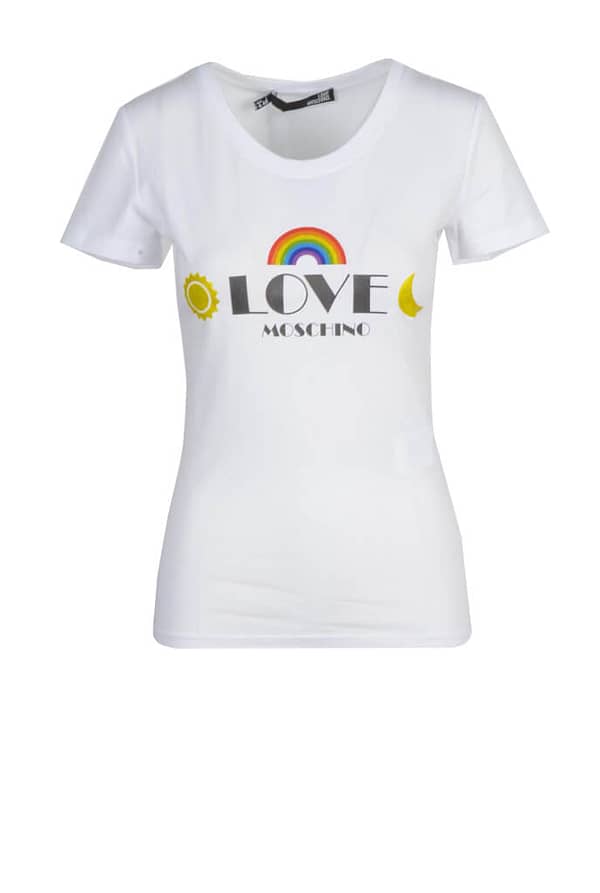 Love moschino love moschino t-shirt wh7_glx-846218_bianco