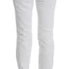 White Cotton Slim Fit Denim Bootcut Jeans