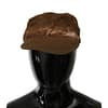 Costume National Brown Newsboy Beret Cabbie Fedora Hat