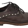 Dolce & Gabbana Brown Leather Marsala Derby Studded Shoes