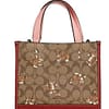 Coach Dempsey 22 Small Kitten Signature Coated Canvas Carryall Tote Bag Brown