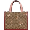 Dempsey 22 Small Kitten Signature Coated Canvas Carryall Tote Bag Brown