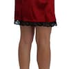Red Black Lace A-Line Above Knee Skirt