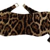 Brown Leopard Print Bandeau Swimwear Bikini Top