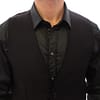 Black Wool Single Breasted Vest Gilet
