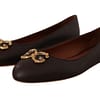 Brown DG Logo Slip On Flats Loafers Shoes
