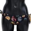 Dolce & Gabbana Black Seashells Swimwear Beachwear Bikini Bottom