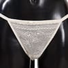 Dolce & Gabbana White Floral Mesh Thong String Panty Underwear