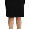Dolce & Gabbana Black A-line High Waist Mini Wool Skirt