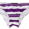 Purple White Stripes Beachwear Bikini Bottom