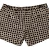 Black White Polka Dots Cotton Linen Shorts