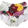 White Floral Print Swimwear Beachwear Bikini Bottom
