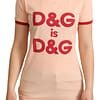 Dolce & Gabbana Pink Crewneck D&G IS D&G Top T-shirt