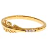 Gold Clear CZ 925 Silver Ring
