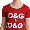 Red Crewneck D&G Top T-shirt