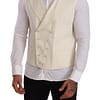 Off White Wool Double Breasted Waistcoat
