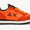 Sun68 Orange Leather Sneakers