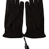 Black Leather Lamb Skin Biker Gloves