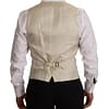 Beige Wool Single Breasted Waistcoat Vest