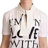 White Cotton Silk I'm In Love Top T-shirt